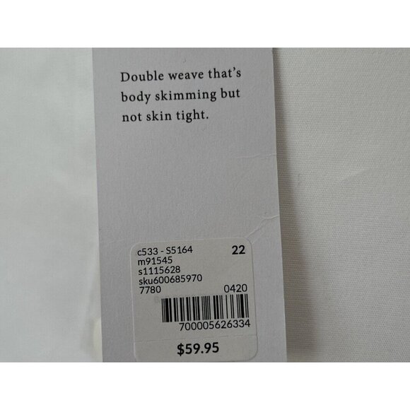 LANE BRYANT WHITE PEDAL PUSHER Capri Pants Women 22 High Rise Modern Stretch NEW - Picture 3 of 5